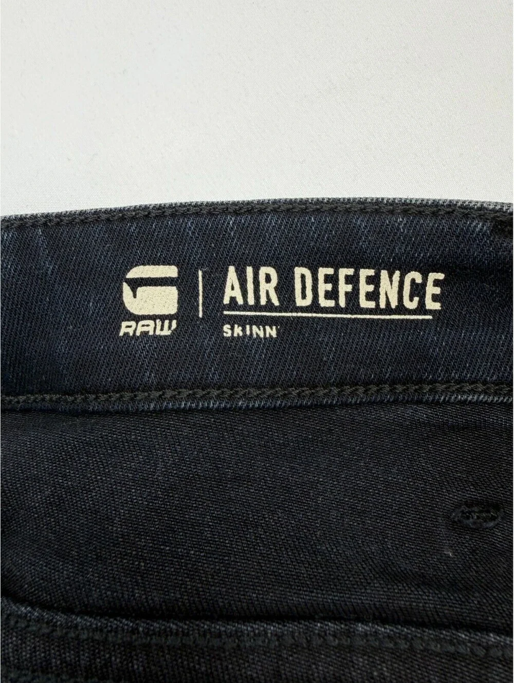 G Raw Air Defence Men Skinny Jeans Moto Zip Size 34 Dark Blue